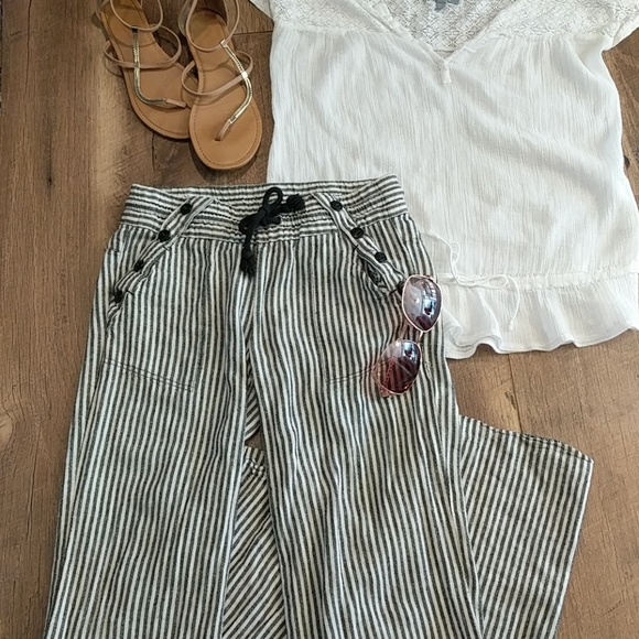 Pants - Beach Pants ! 🎉4/15 HP!🎉 Striped Linen Blend 3 !